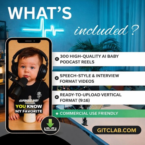 300 AI Baby Podcast Reels