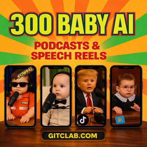 300 AI Baby Podcast Reels